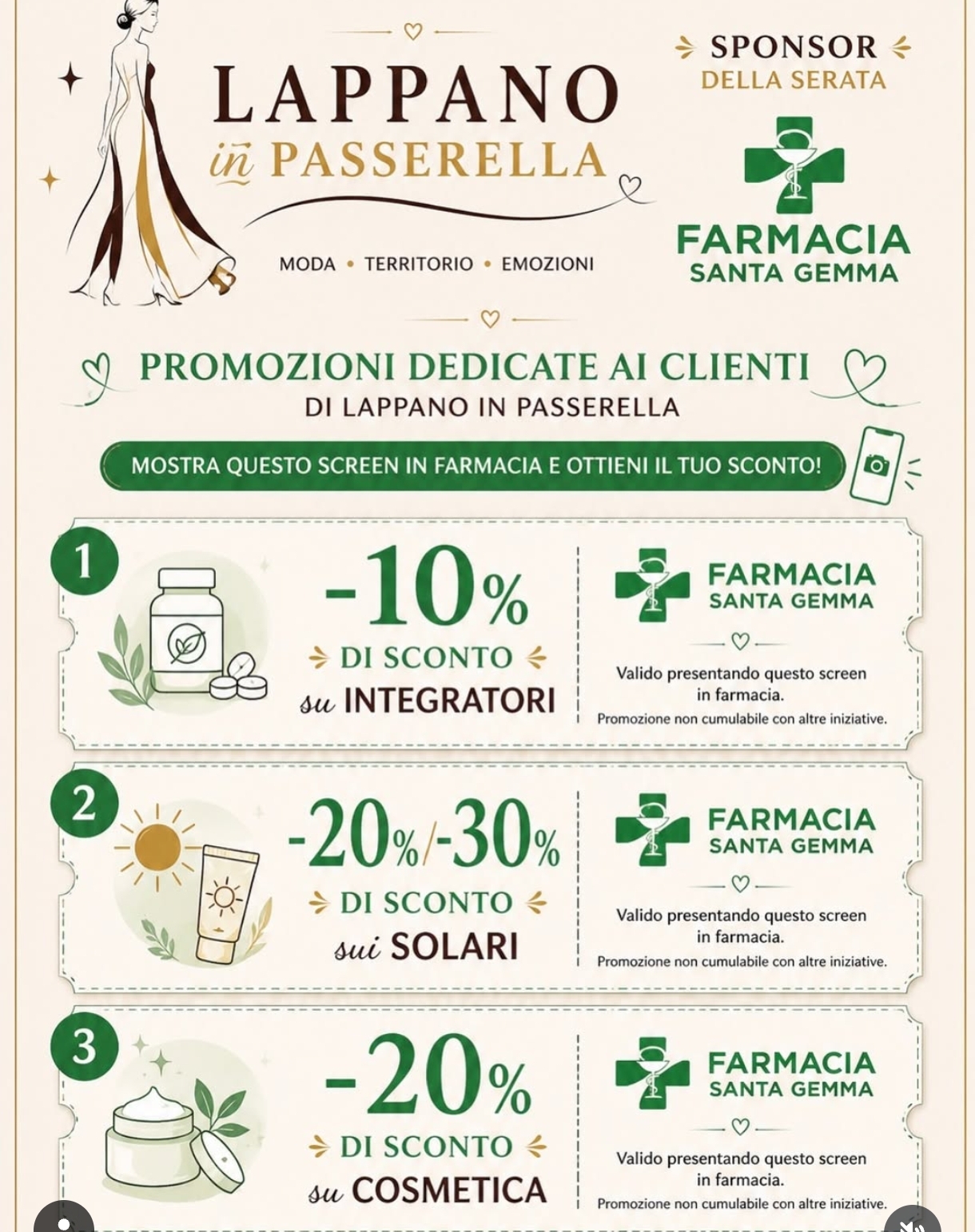 Promo Farmacia Santa Gemma per Lappano in Passerella