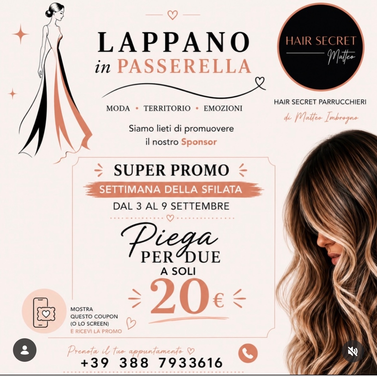 Promo Hair Secret per Lappano in Passerella