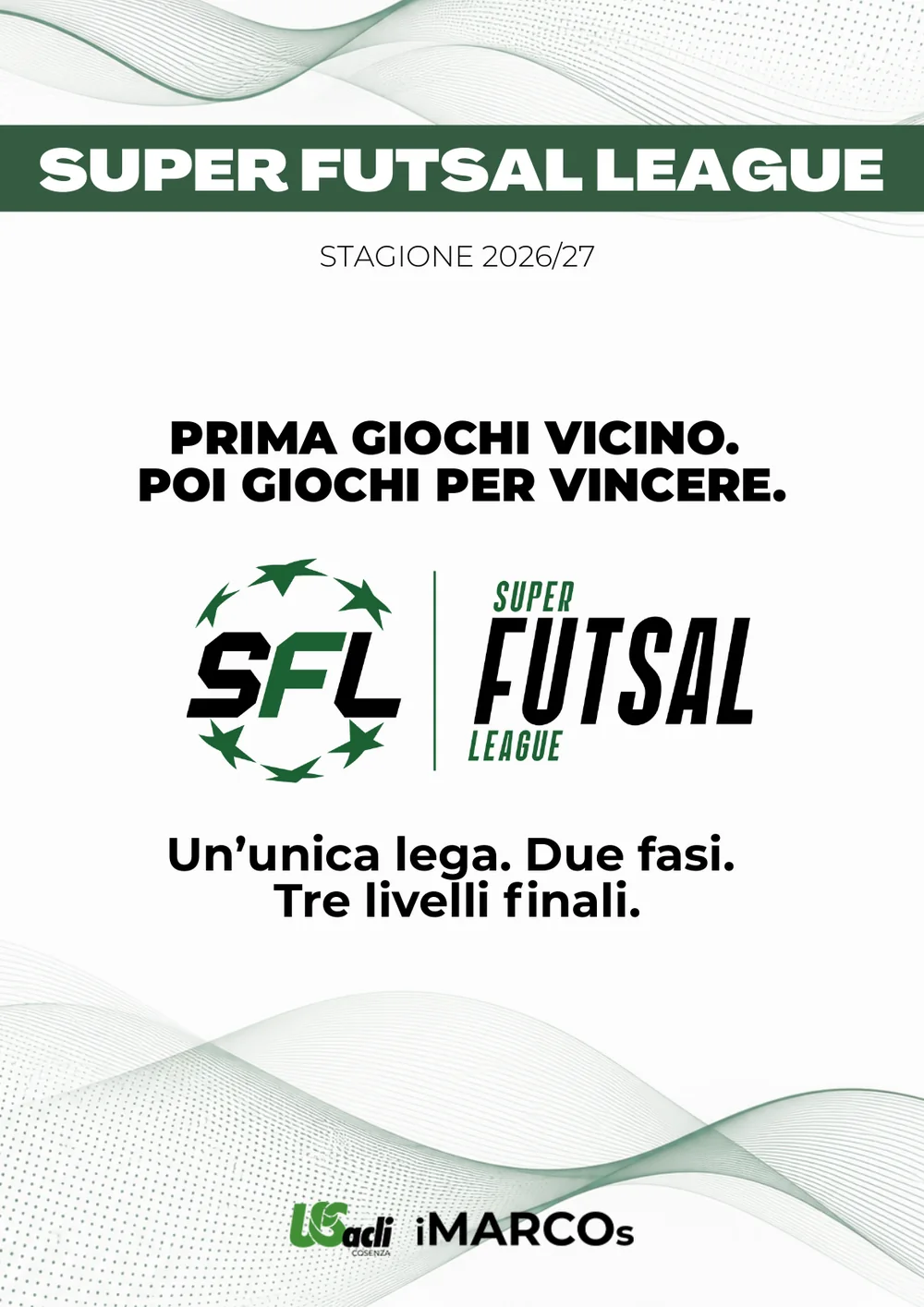 Copertina del depliant Super Futsal League 2026/27